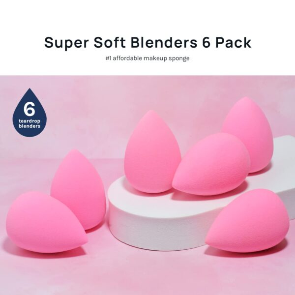 AOA Studio Collection makeup Sponge Set Latex Free and High-definition Set of 6 - Image 2