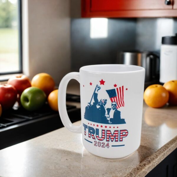 Hogg 15 oz Trump Coffee Mug - Assassination Attempt, Ceramic Trump Mug 2024, - Image 3