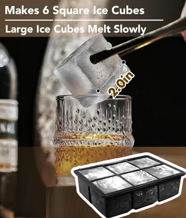 Silicone Ice Cube Trays for Freezer – Large Square Ice Cube Molds - Image 3