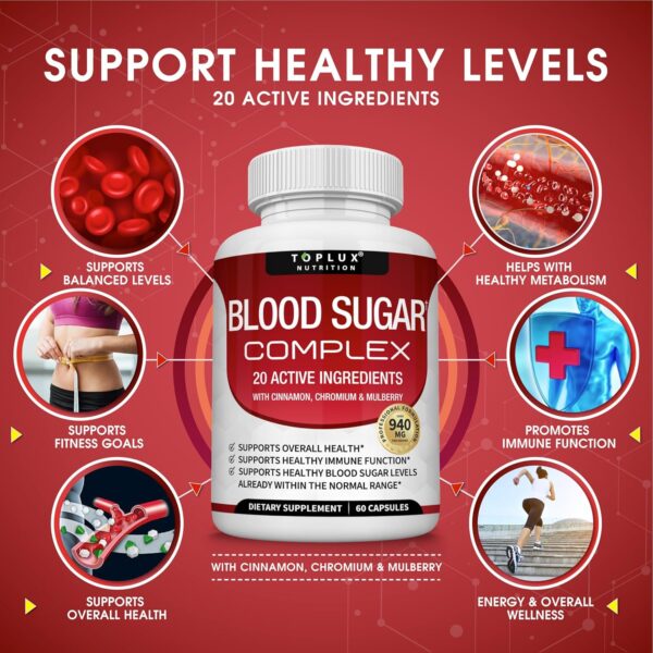 Blood Sugar Complex Supplement - Supports Healthy Blood Sugar - Image 2