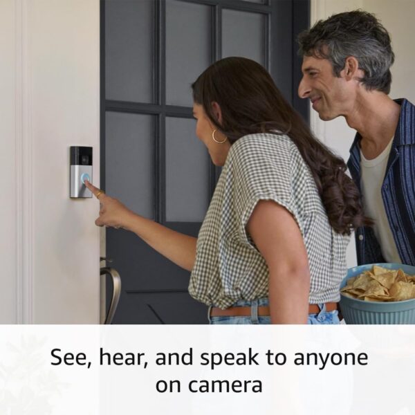 All-new Ring Battery Doorbell, Head-to-Toe Video, Live View with Two-Way Talk, and Motion Detection & Alerts (2024 release), Satin Nickel - Image 5