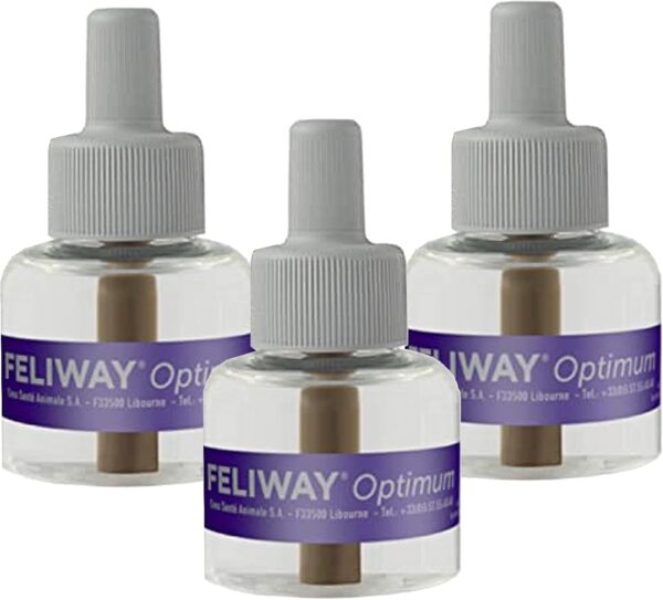 FELIWAY Optimum, Enhanced Calming Pheromone 30-day Refill – 3 Pack - Image 2