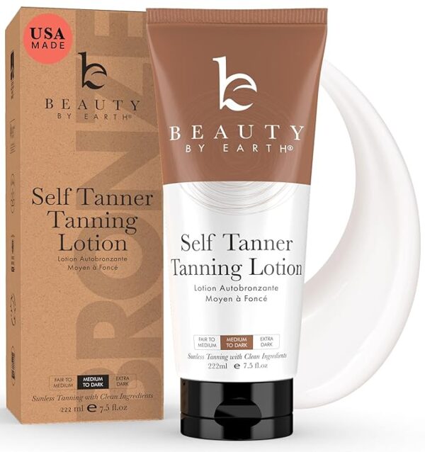 Beauty by Earth Self Tanner - USA Made with Natural & Organic