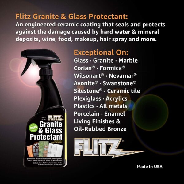 Flitz Granite and Glass Protectant - Advanced Ceramic Granite Sealer - Image 2