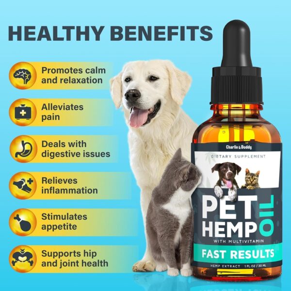 Charlie & Buddy Hemp Оil for Dogs Cats - Helps Pets with Аnxiеty, - Image 2