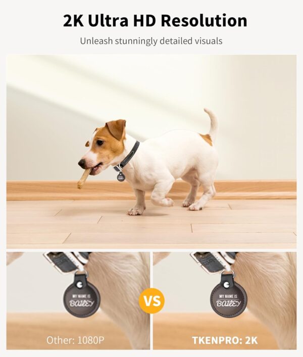 2K Pet Camera Treat Dispenser, 360°View Dog Camera with Phone App, 5G&2.4G WiFi 2-Way - Image 3