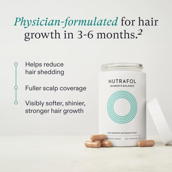 Nutrafol Women's Balance Hair Growth Supplements, Ages 45 and Up, Clinically Proven for Visibly Thicker Hair and Scalp Coverage - Image 2