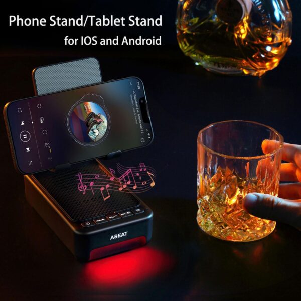 Gifts for Men Him, Cell Phone Stand with Bluetooth Speaker&Led - Image 2