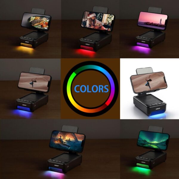 Gifts for Men Him, Cell Phone Stand with Bluetooth Speaker&Led - Image 4