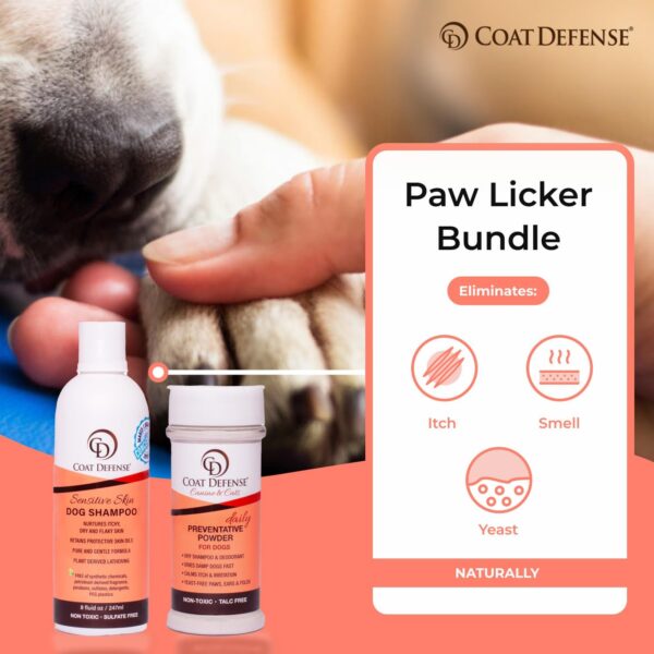 COAT DEFENSE Paw Licker Bundle | Dry Powder for Dogs & Sensitive - Image 2