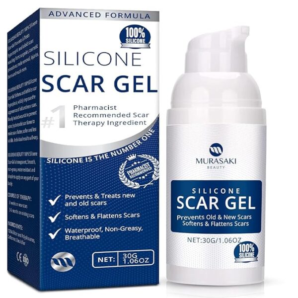 100% Silicone Scar Gel Scar Cream - Advanced Scar Gel for Surgical