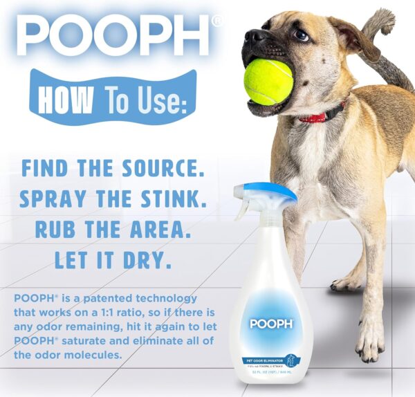 POOPH® Pet Odor Eliminator Spray - Patented NO Fragrance NO Harsh Chemicals - Image 3