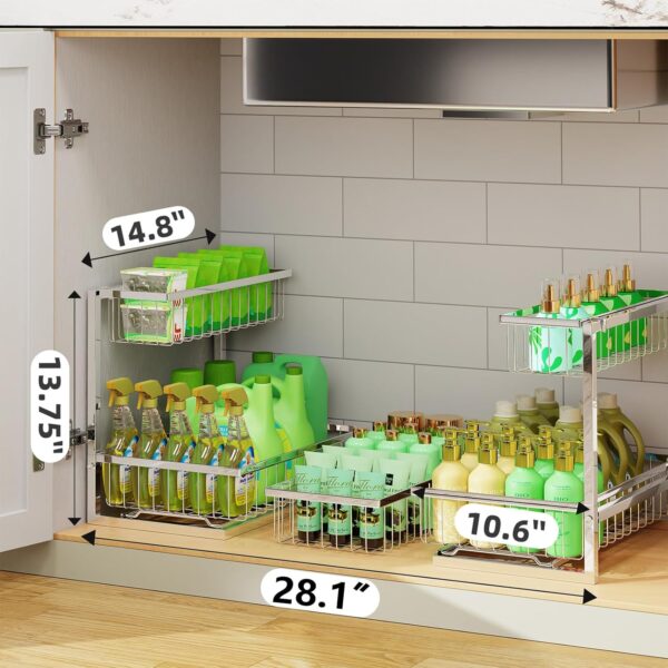 Simple Trending Under Sink Organizer for kitchen Cabinet Storage, 2 - Image 2