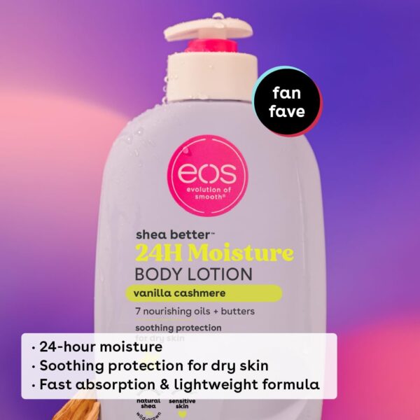 eos Shea Better Body Lotion- Vanilla Cashmere, 24-Hour Moisture Skin Care, Lightweight & Non-Greasy, Made with Natural Shea, Vegan, 16 fl oz - Image 2