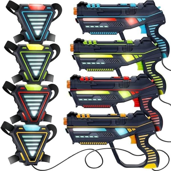 Rechargeable Laser Tag for Kids, Teens & Adults - Blasters & Vest Sensors - Fun Ideas Age 8+ Year Old Toys - 4 Set - Lazer Teen Boy Games - Boys & Girls Outdoor Teenage Group Activities - Image 7