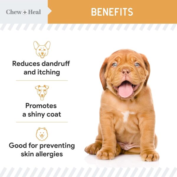 Salmon Oil for Dogs - 180 Soft Chew Omega Treats for Skin and Coat - Fish Oil Blend of Essential Fatty Acids, Omega 3 and 6, Vitamins, Antioxidants and Minerals - Made in USA - Image 3