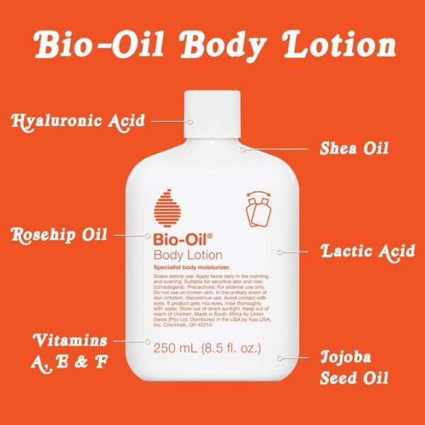 Bio-Oil Moisturizing Body Lotion for Dry Skin, Ultra-Lightweight High-Oil Hydration, with Jojoba Oil, Rosehip Oil, Shea Oil, and Hyaluronic Acid, 8.5 oz - Image 3