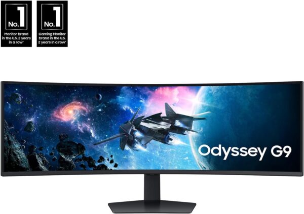 SAMSUNG 49” Odyssey G9 Series DQHD 1000R Curved Gaming Monitor, 1ms(GtG), VESA DisplayHDR 1000, 240Hz, AMD FreeSync Premium Pro, Height Adjustable Stand, Ultrawide Screen, LS49CG954ENXZA, 2024 - Image 2